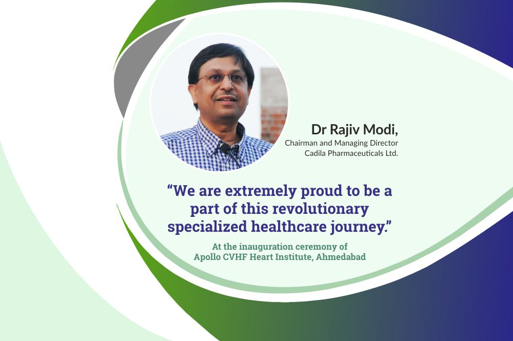 Cadila Pharmaceuticals Chairman and Managing Director, Dr Rajiv Modi at the inauguration ceremony of Apollo Hospital Ahmedabad