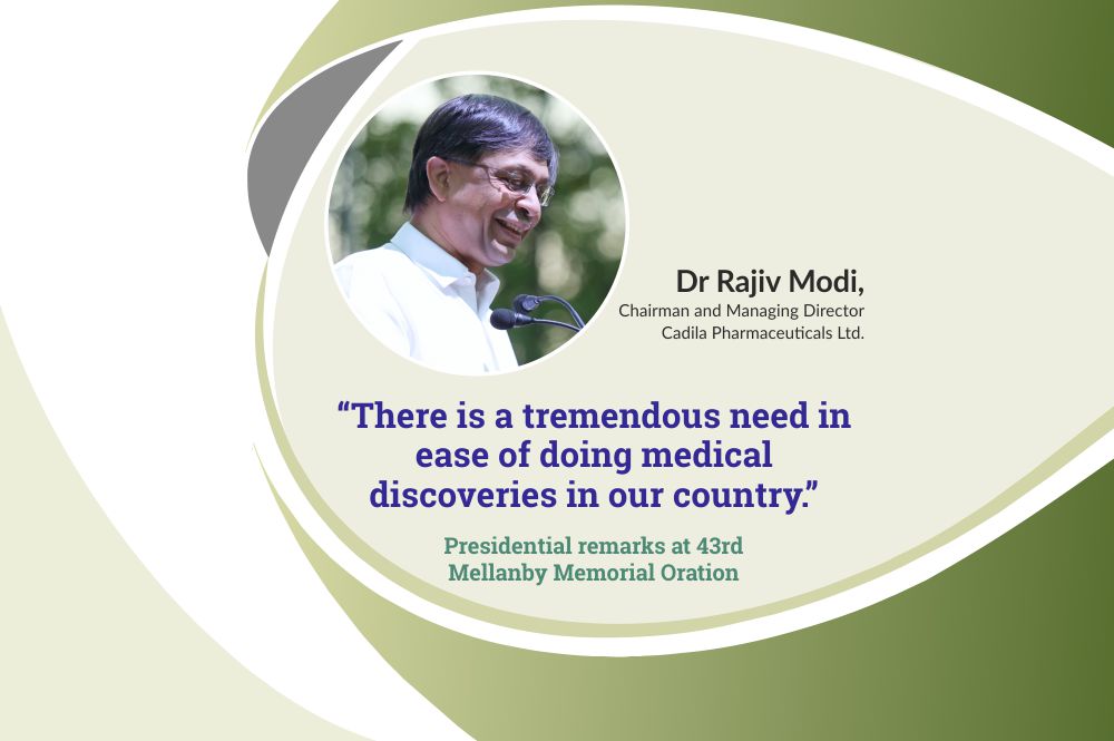 Dr Rajiv Modi, CMD, Cadila Pharmaceuticals at 43rd Mellanby Memorial Oration