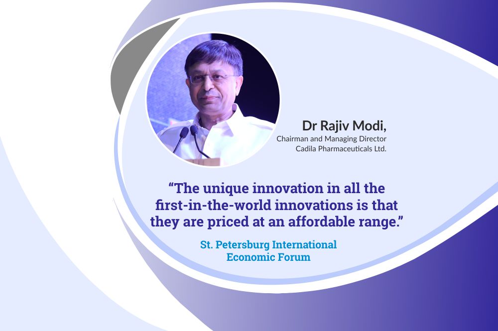 Dr Rajiv Modi, Chairman and Managing Director, Cadila Pharmaceuticals at the St. Petersburg International Economic Forum